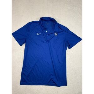 Nike Dri-FIT Polo Shirt Mens XL Royal Blue Short Sleeve Athletic Golf Swoosh